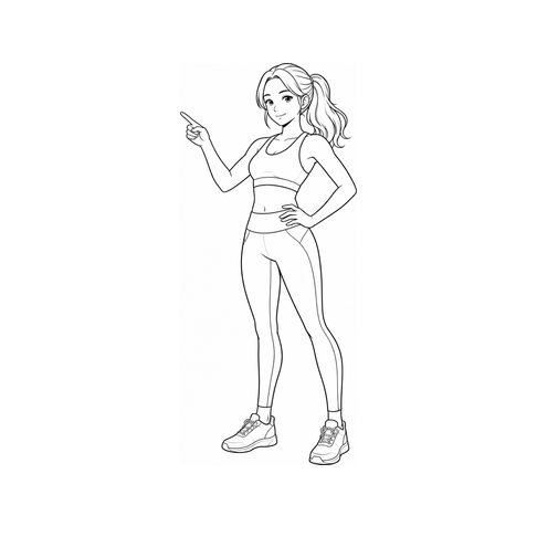 トレーニングウェアのキャラクターのイラスト