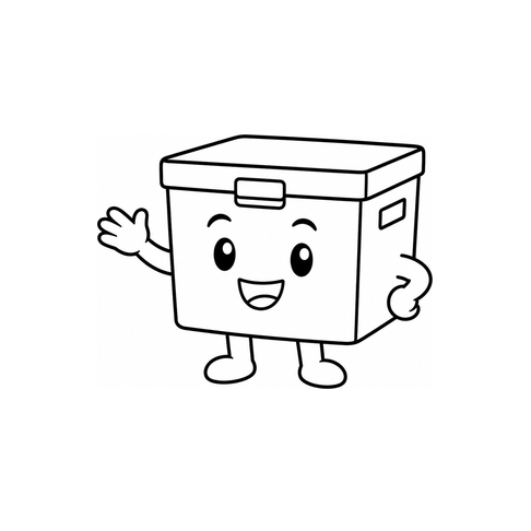 箱のキャラクターのイラスト